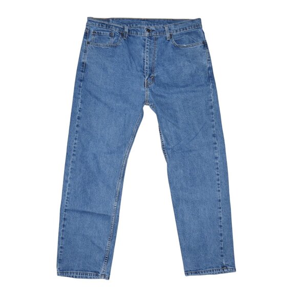 Levis 505 Men's Stonewash Jeans Tag Size 38x30 Actual Size 36x30 Straight Leg - Picture 2 of 7